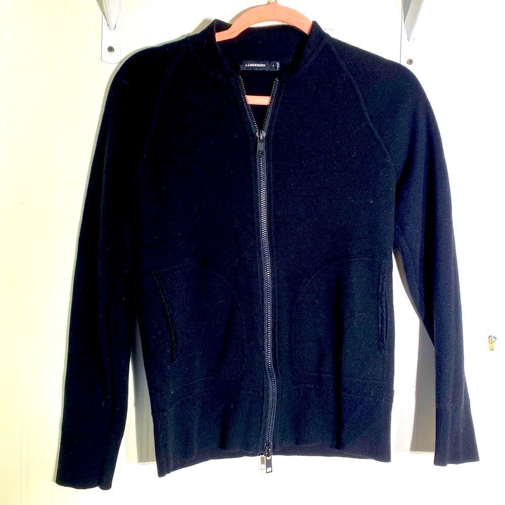 J. LINDEBERG Black Men's Cardigan‎ Sz S